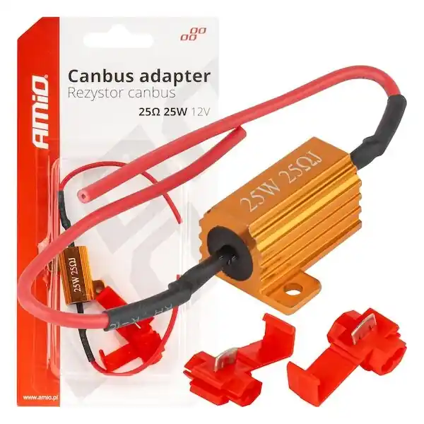 CANBUS rezistor pro LED žárovky 25Ω 25W AMIO-04093 Levný