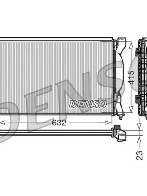 Chladič, chlazení motoru DENSO DRM02035 Vrácení Zdarma