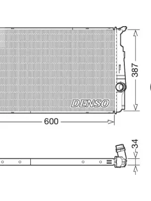 Oblíbený Chladič, chlazení motoru DENSO DRM05006