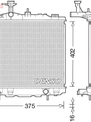 Chladič, chlazení motoru DENSO DRM45041 Nejlepší Volba