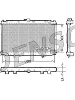 Originální Chladič, chlazení motoru DENSO DRM46011