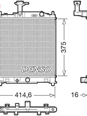 Chladič, chlazení motoru DENSO DRM47040 Nejlepší Cena