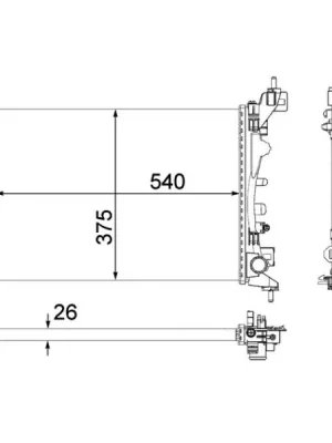 Poslední Šance Chladič, chlazení motoru MAHLE CR 1182 000P