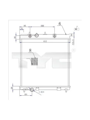 Chladič, chlazení motoru TYC 705-0072-R Rychlé Dodání