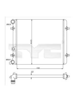 Chladič, chlazení motoru TYC 737-0010 Top Prodej
