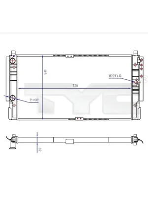 Chladič, chlazení motoru TYC 737-0068-R Aktuální