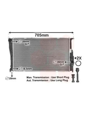 Chladič, chlazení motoru VAN WEZEL 06002293 Zlevněný