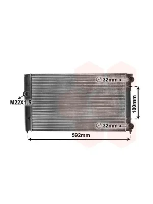 Autentický Chladič, chlazení motoru VAN WEZEL 58002099