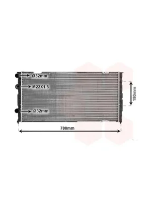 Ověřený Chladič, chlazení motoru VAN WEZEL 58002103