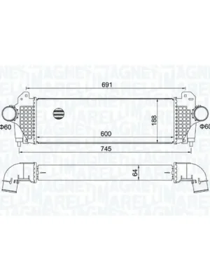 Omezená Nabídka Chladič turba MAGNETI MARELLI 351319205740
