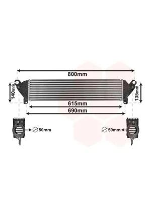 Chladič turba VAN WEZEL 27004277 Vysoce Kvalitní