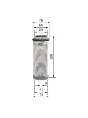 Filtr - sekundární vzduch BOSCH F 026 400 335 Nejlepší Volba