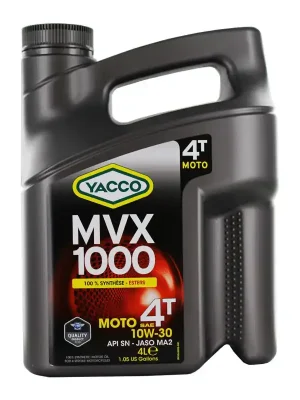 Bezpečná Platba Olej Yacco MVX 1000 4T 10W-30 4L