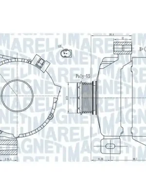 generátor MAGNETI MARELLI 063731968010 Originální