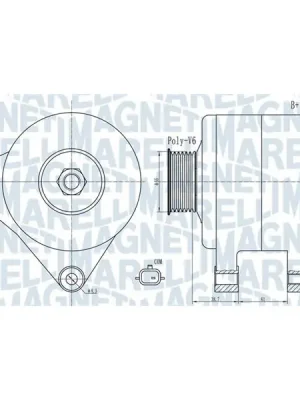 generátor MAGNETI MARELLI 063732003010 Doprava Zdarma