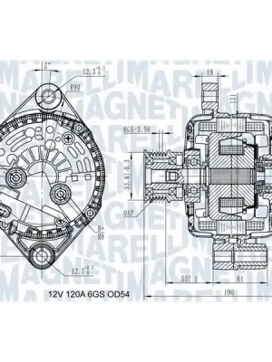 Akční Nabídka generátor MAGNETI MARELLI 063732045010