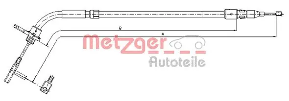 Oblíbený Tažné lanko, parkovací brzda METZGER 10.9333