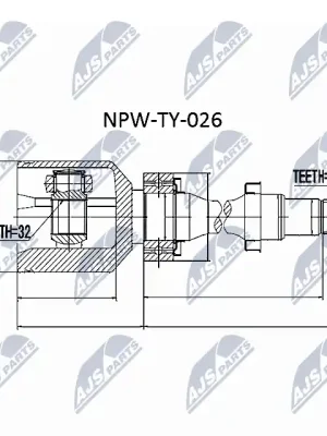 Sada kloubů, hnací hřídel NTY NPW-TY-026 Sleva