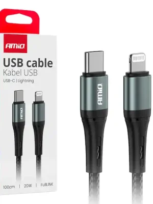 Originální Kabel 'USB-C na Lightning 20W 100cm FullLINK AMIO-03916
