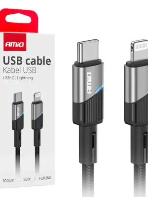 Zlevněný Kabel 'USB-C na Lightning 20W 100cm FullLINK AMIO-03928