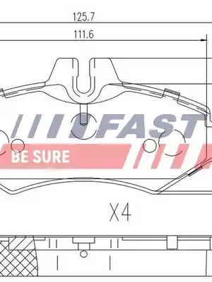 Sada brzdových destiček, kotoučová brzda FAST FT29014 Akce