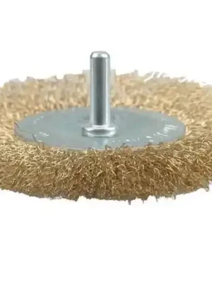 Kartáč drátěný boční s nástavcem do vrtačky 100 mm pomosazený drát Vysoce Kvalitní