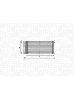 Kondenzátor, klimatizace MAGNETI MARELLI 350203808000 Rychlé Dodání