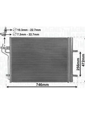 Kondenzátor, klimatizace MAGNETI MARELLI 350203880000 Výprodej