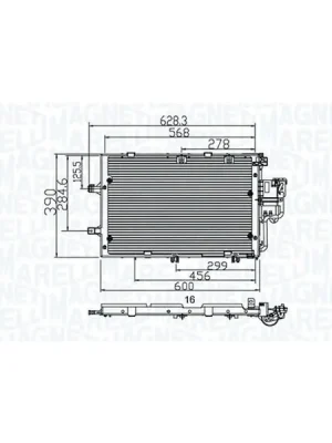 Pouze Dnes Kondenzátor, klimatizace MAGNETI MARELLI 350203891000