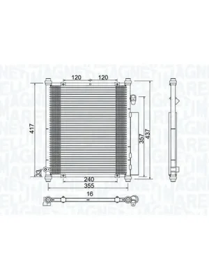 Horká Nabídka Kondenzátor, klimatizace MAGNETI MARELLI 350203907000