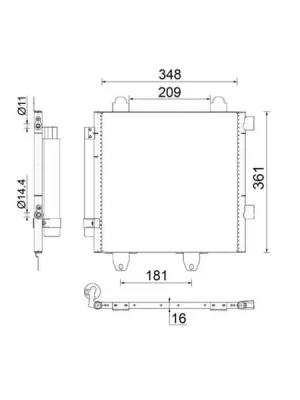 Kondenzátor, klimatizace MAHLE AC 459 001S Horká Nabídka