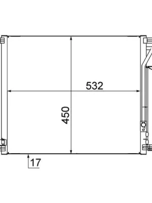 Originální Kondenzátor, klimatizace MAHLE AC 707 000S