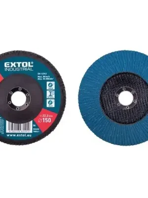Cenový Hit Kotouč lamelový šikmý, P80, 150mm, sklotextilní podložka, zirkon, EXTOL INDUSTRIAL