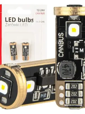 Nakupujte Hned LED žárovky CANBUS T10 W5W 3SMD 3838 White 12V/24V AMiO-04246