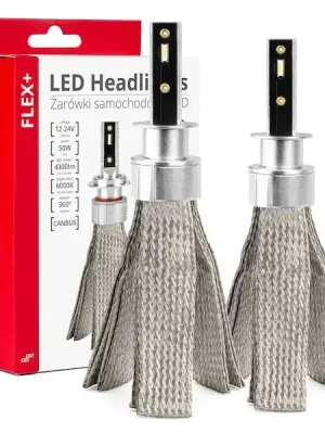 Cenově Výhodný LED žárovky hlavního svícení FLEX+ H1 canbus 6000K 12V 24V AMIO-03655