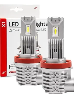 LED žárovky hlavního svícení X1 Series H8/H9/H11/H16 AMiO Akční Cena