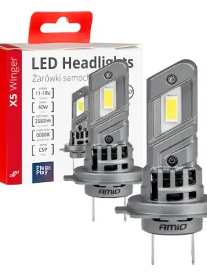 Sleva LED žárovky X5-series WINGER H7 6000K max 40W AMIO-03946