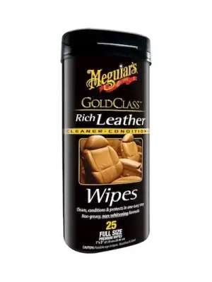 MEGUIARS Gold Class Rich Leather Cleaner Wipes - ubrousky k vyčištění a ošetření kůže 25 ks Vrácení Zdarma