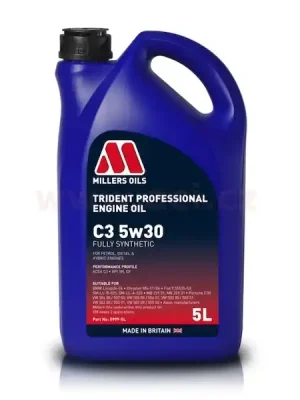 Bezpečná Platba MILLERS OILS Trident Professional C3 5w30, plně syntetický 5 l