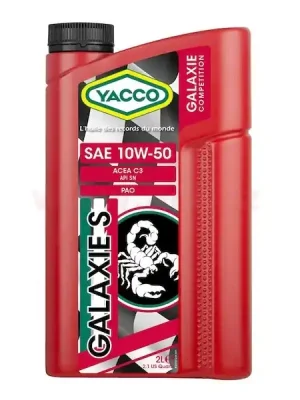 Tovární Cena Motorový olej YACCO GALAXIE S 10W50 2L