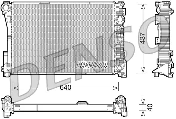 Chladič, chlazení motoru DENSO DRM17046 Novinka