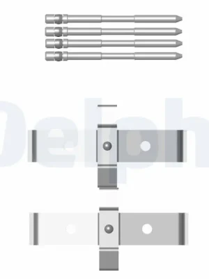 Autentický Sada příslušenství, obložení kotoučové brzdy DELPHI LX0469
