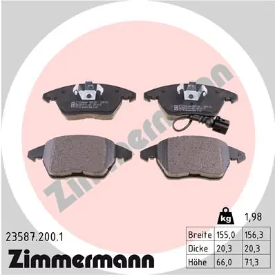 Koupit Online Sada brzdových destiček, kotoučová brzda ZIMMERMANN 235872001