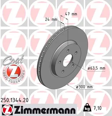 Brzdový kotouč ZIMMERMANN 250134420 Časově Omezené