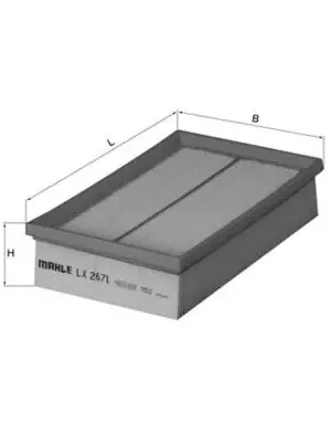 Vzduchový filtr KNECHT LX2671 Expresní Doručení
