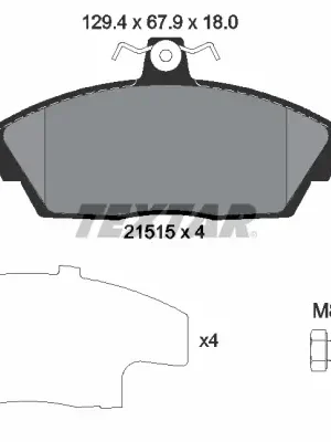 Sada brzdových destiček, kotoučová brzda TEXTAR 2151504 Horká Nabídka