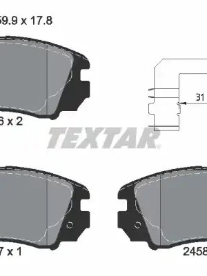 Sada brzdových destiček, kotoučová brzda TEXTAR 2458601 Cenový Hit