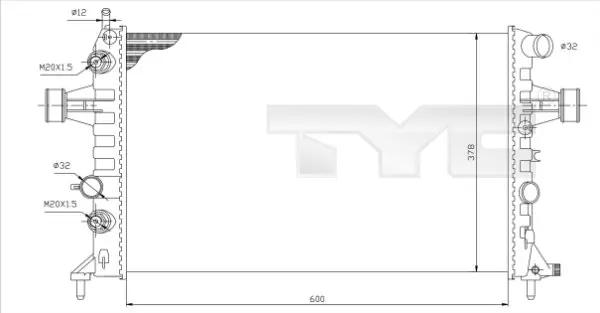 Chladič, chlazení motoru TYC 7250006 Koupit Online