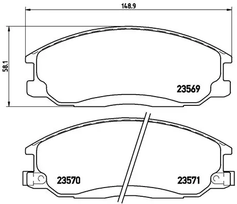 Sada brzdových destiček, kotoučová brzda BREMBO P30013 Akce