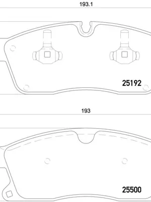 Nejlepší Cena Sada brzdových destiček, kotoučová brzda BREMBO P50109